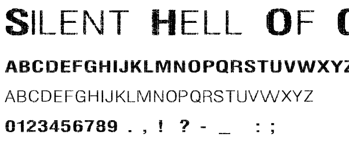 Silent Hell of Cheryl Extended font